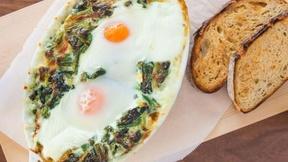 Image of Make Baked Eggs in Creamed Spinach