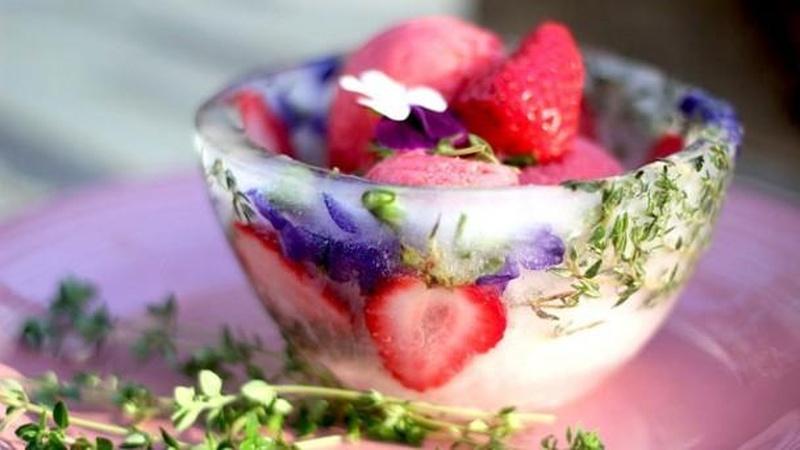 Celebrate Spring with Strawberry Rhubarb Sorbet