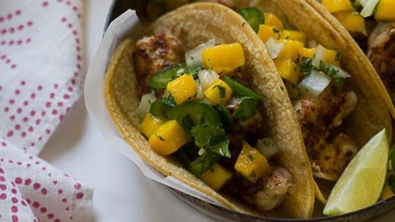 Make Mango and Grilled Shrimp Tacos
