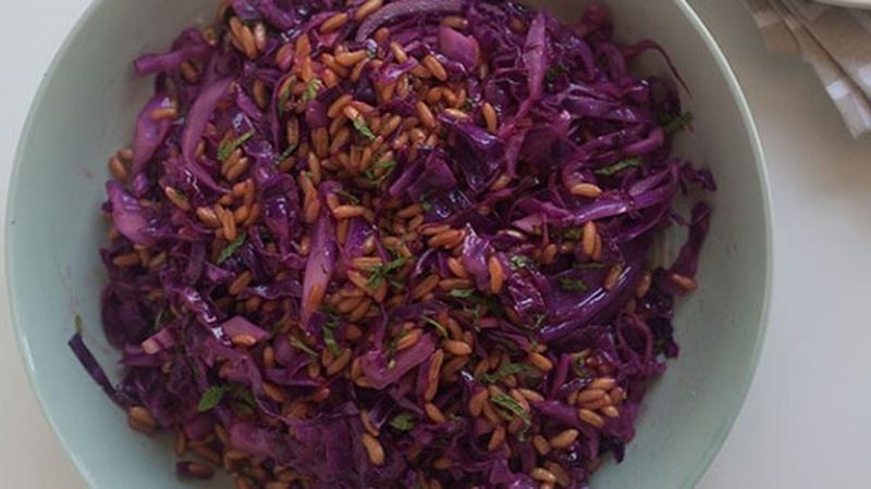 Add Kamut to Hearty Cabbage Salad