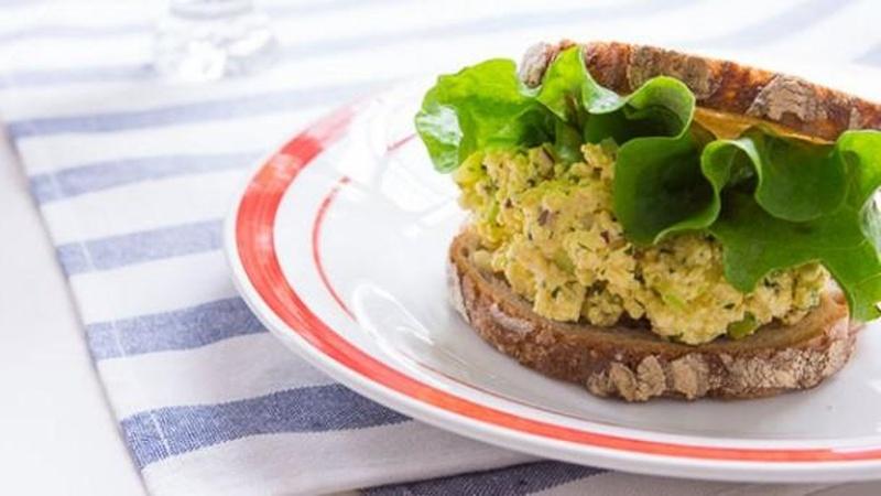 Prepare a Vegan Egg Salad Sandwich