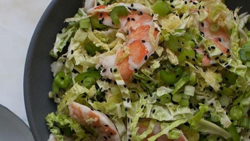 Make Savoy Cabbage Shrimp Salad