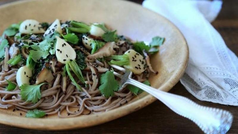 Serve Maple-Glazed Turnips Over Soba Noodles
