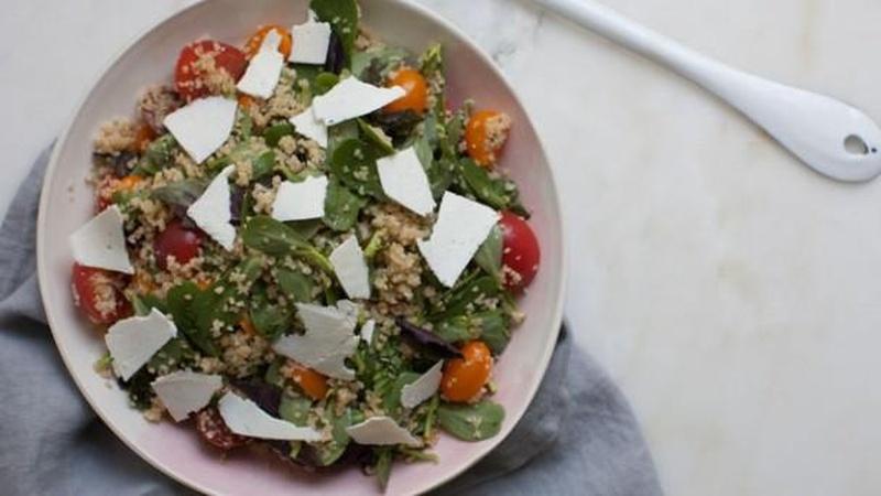 Add Purslane to Cherry Tomato Bulgar Salad