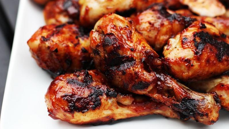 Grilled Barbecued Chicken Legs