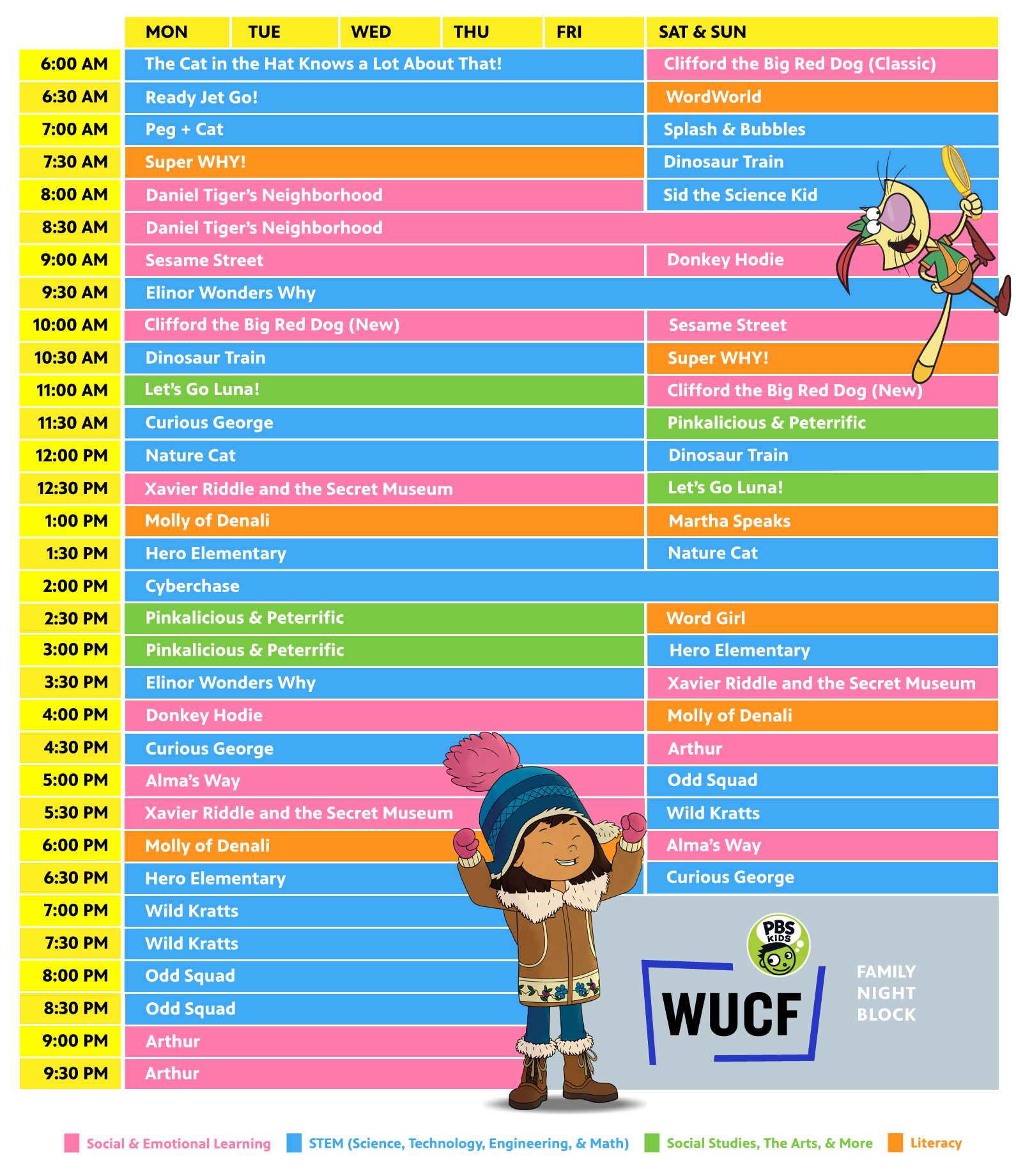WUCF 24/7 Kids Scheduled 2019