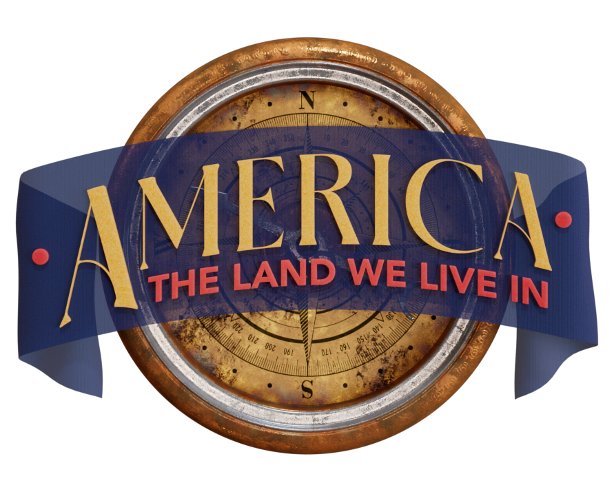 America: The Land We Live In Logo. 