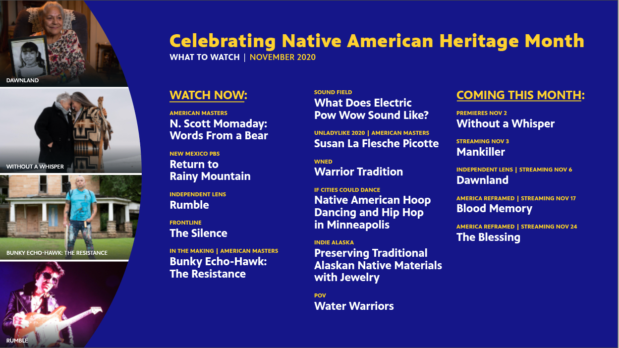 What to Watch November 2020 to Celebrate Native American Heritage Month