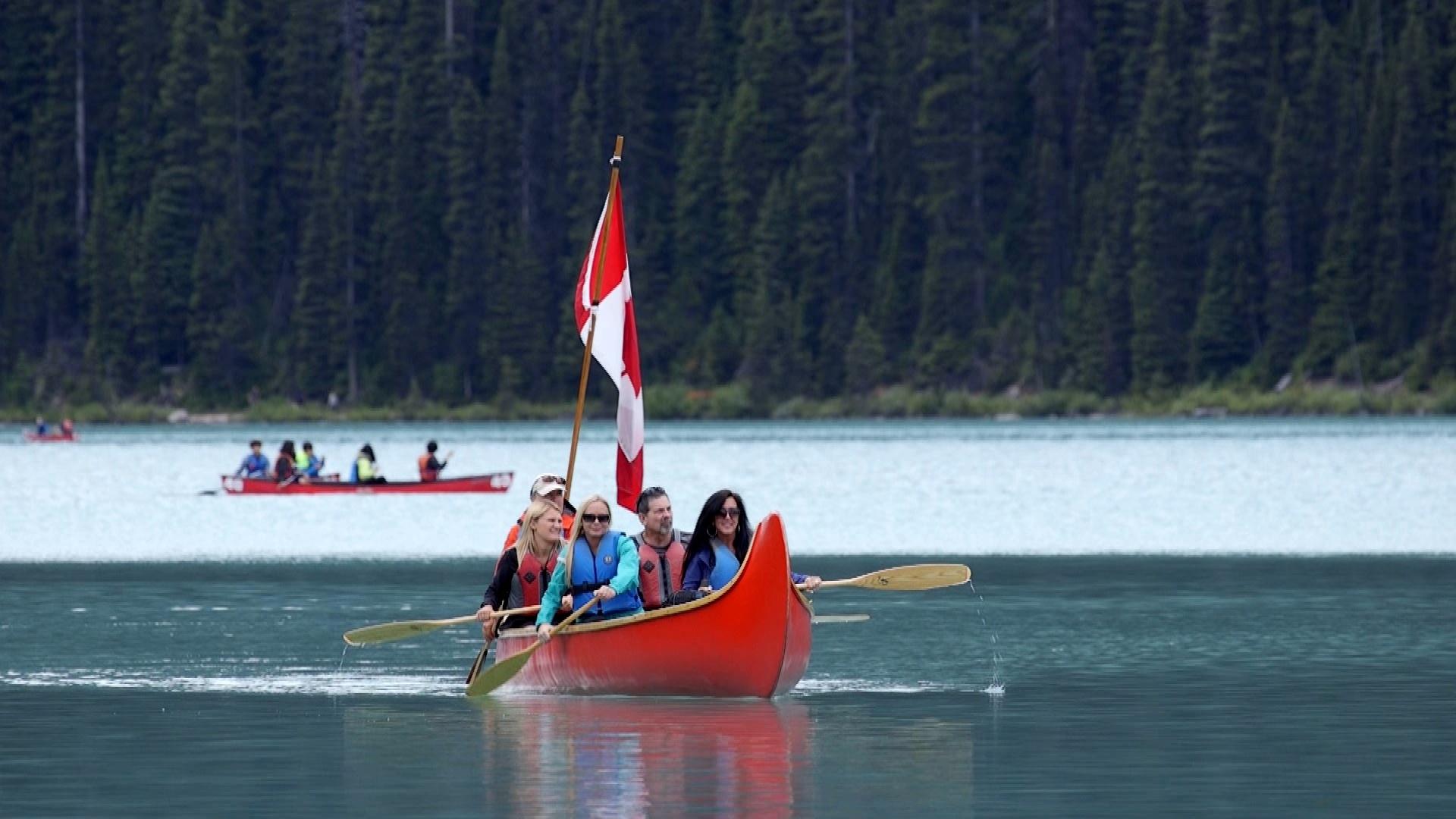 Canoe on Lake Louise