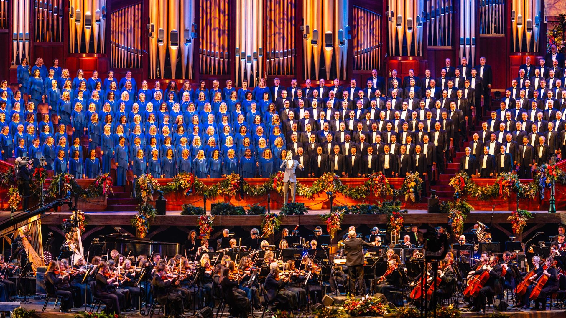 Michael Maliakel performing with The Tabernacle Choir & Orchestra