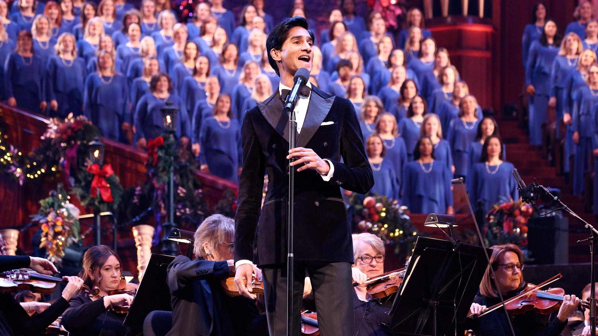 Michael Maliakel performing with The Tabernacle Choir & Orchestra