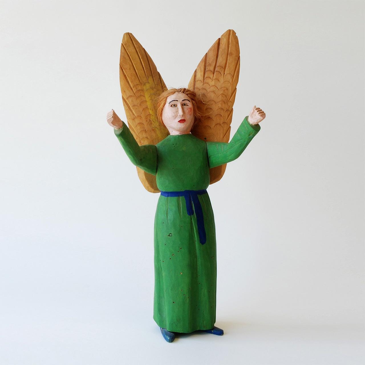 Objects, Borders and Neighbors, Manuel Jimenez, "Angel"	wood, paint, Early 1970s, Jim and Veralee Bassler Collection