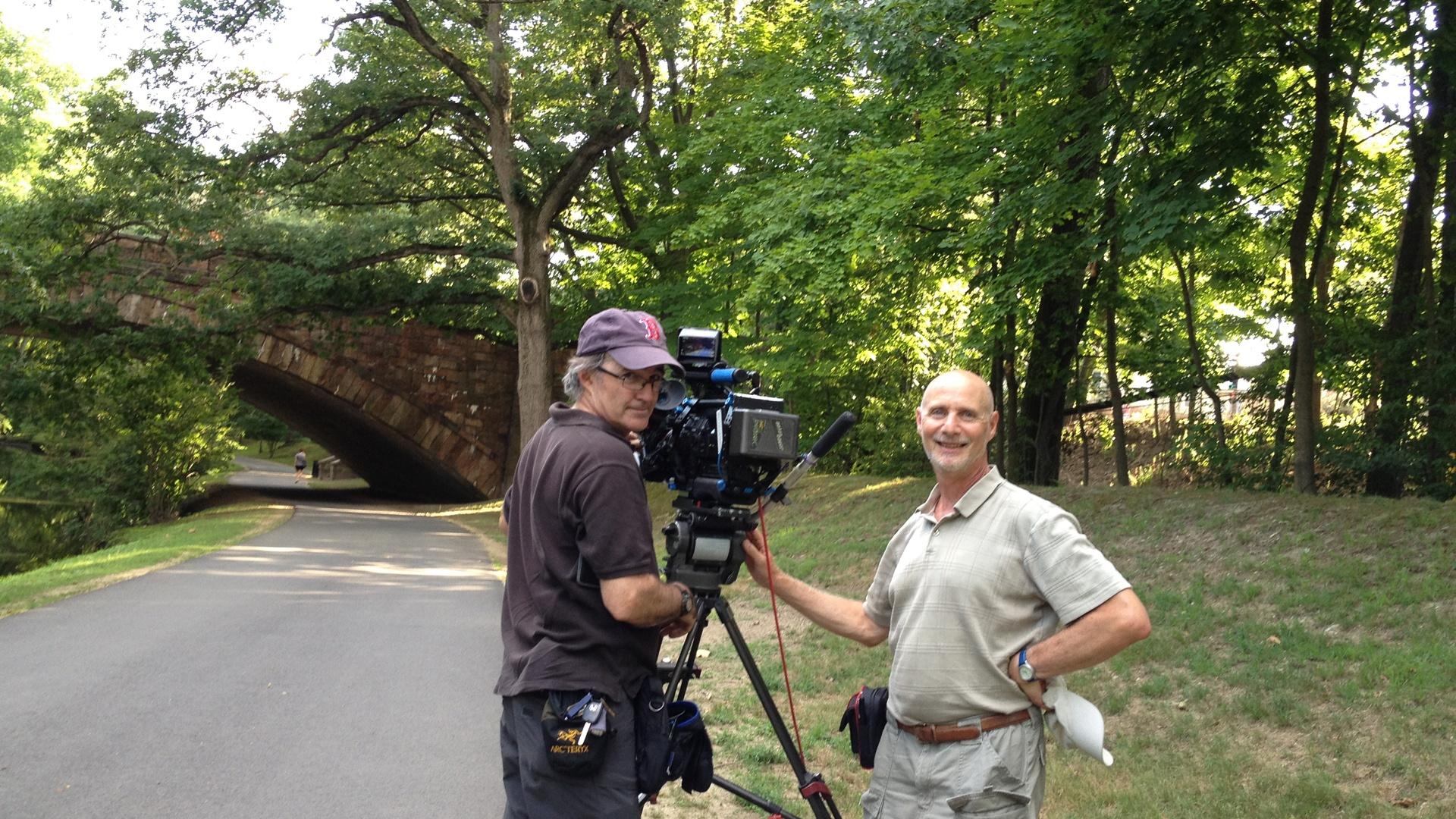 Photo of cameramen on the shoot of "Designing America".