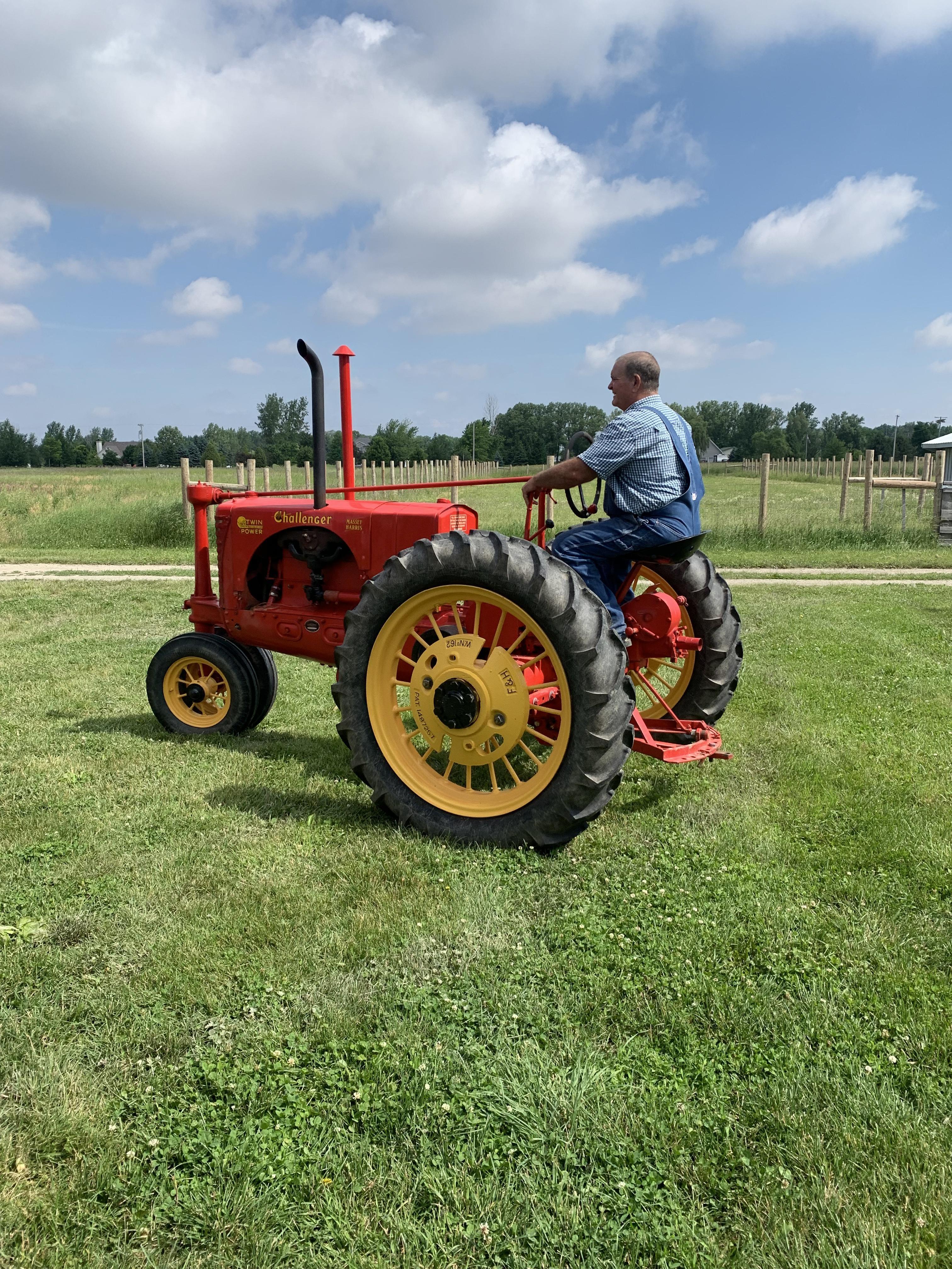 farmer on tractor