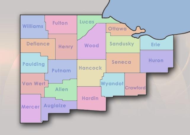 northwest ohio map
