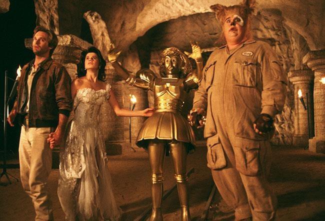 This image features characters from the 1987 sci-fi parody film Spaceballs.