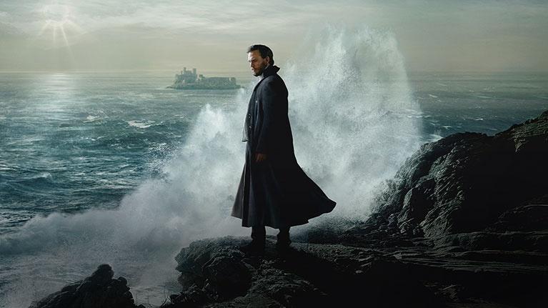 This image is a promotional still for the 2024 television adaptation of Alexandre Dumas' classic novel, The Count of Monte Cristo. 