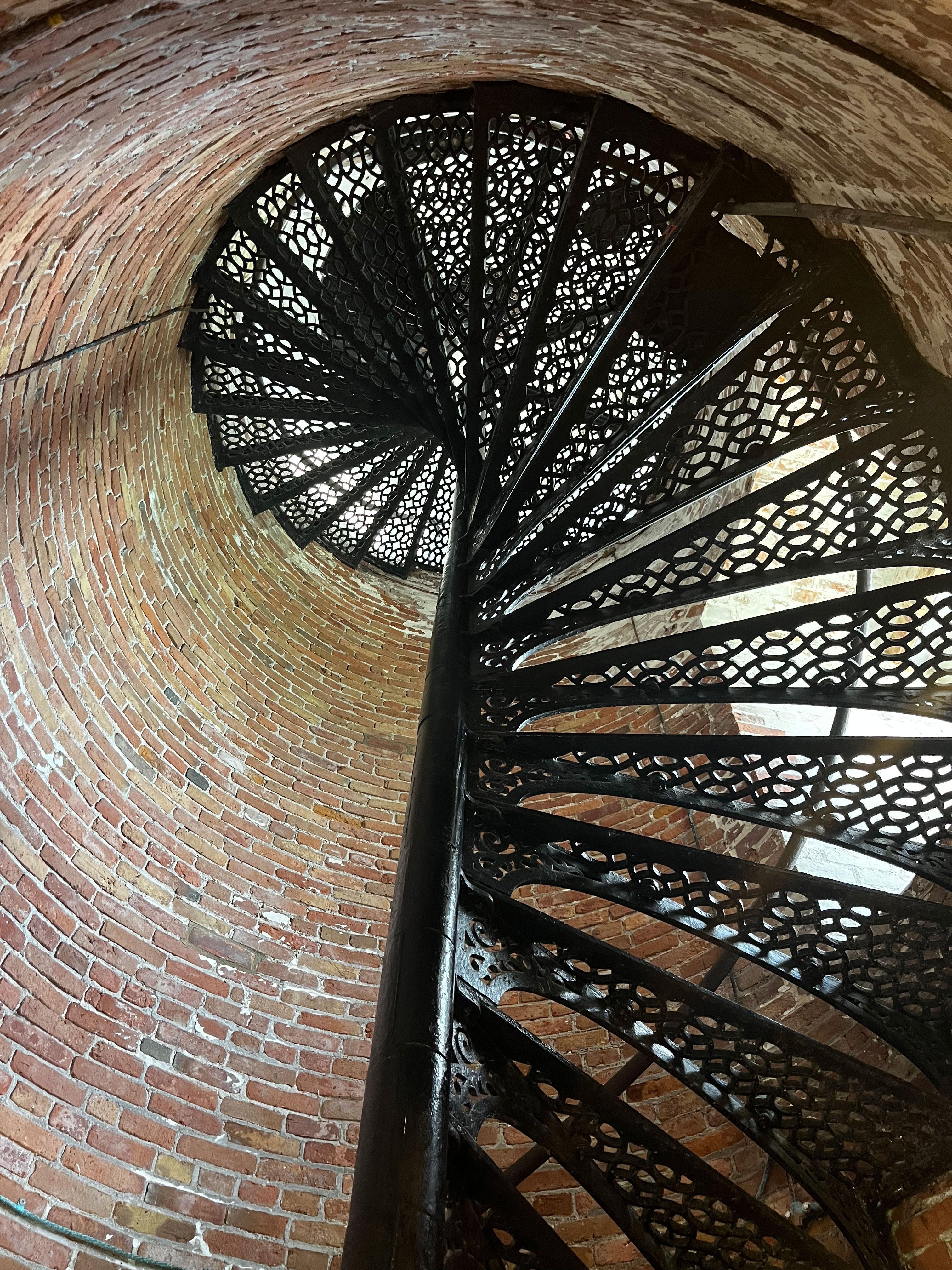 Stairs inside Marblehead Lighthouse