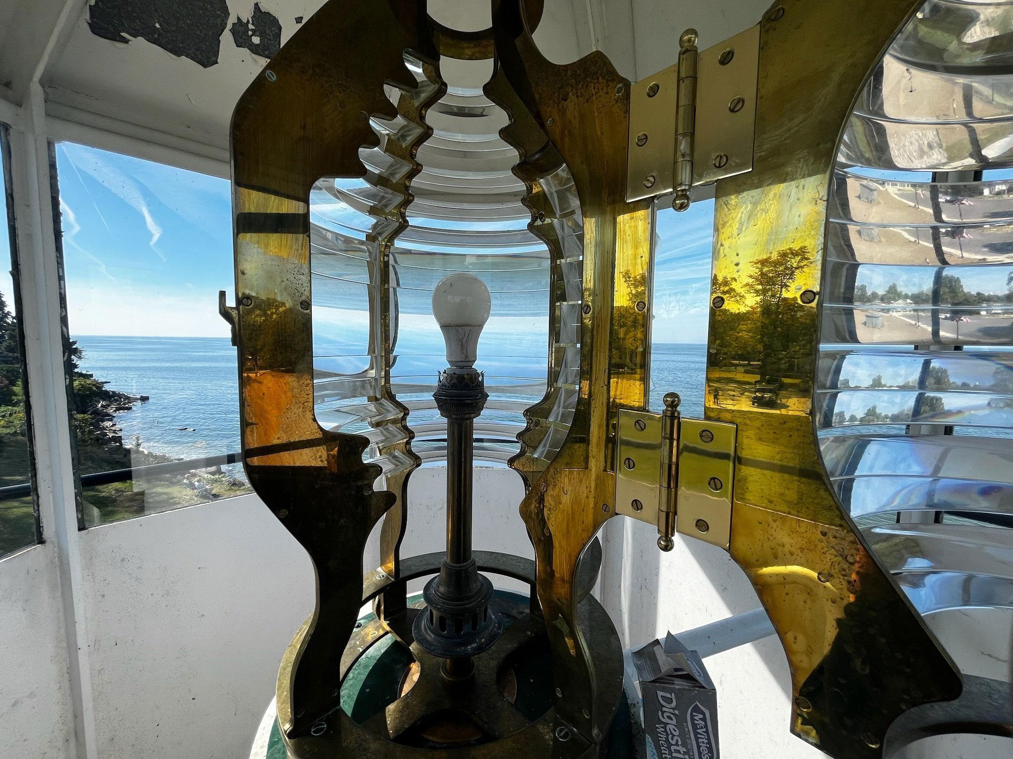 Light bulb in lighthouse tower