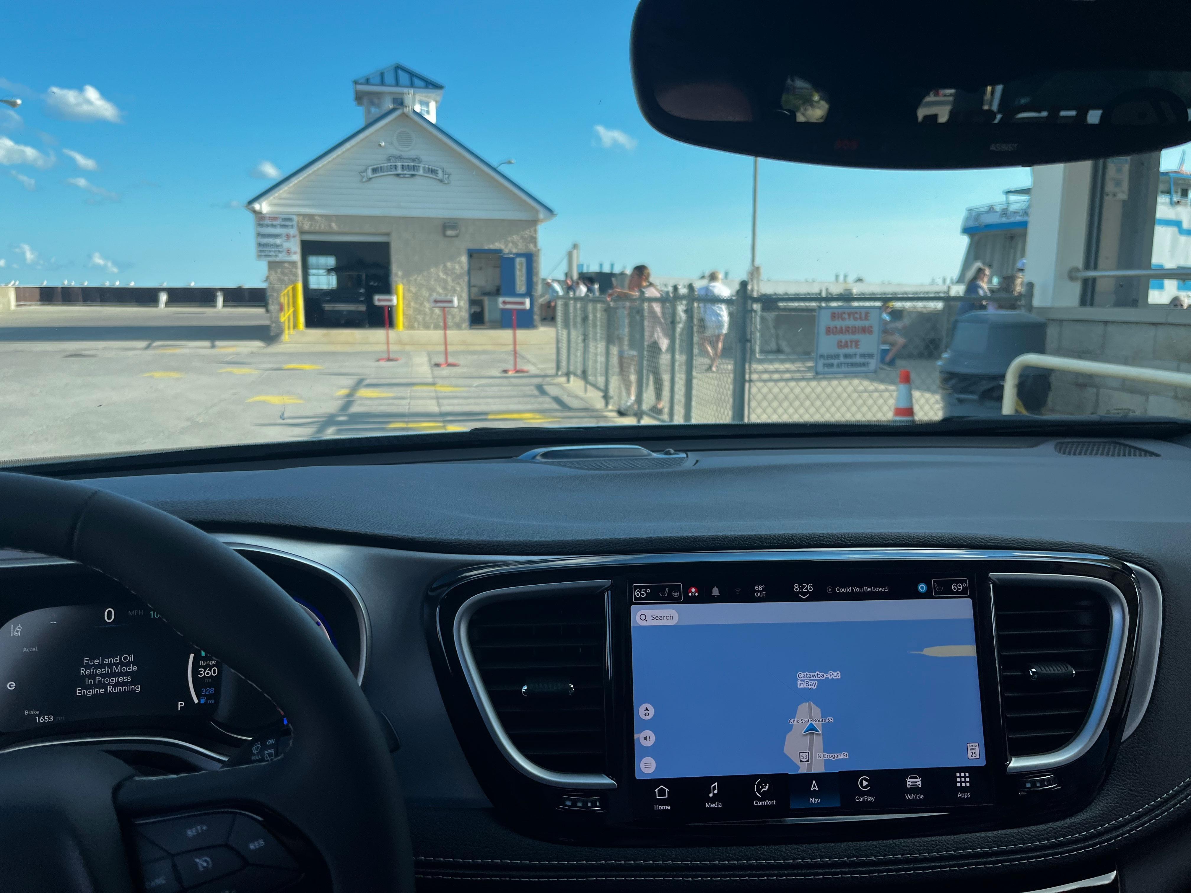 Driving to ferry to South Bass Island