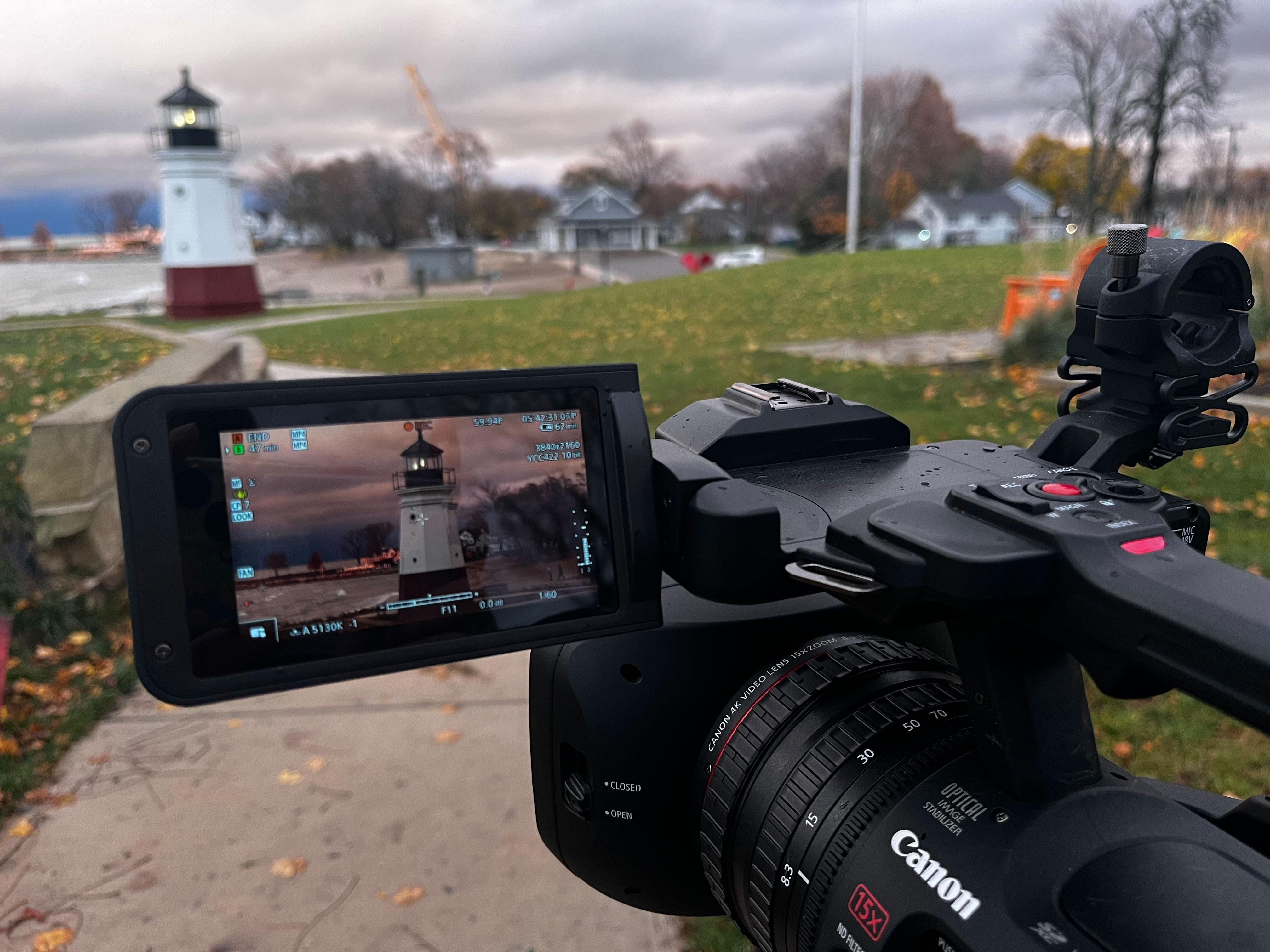 Camera view of Vermilion Lighthouse
