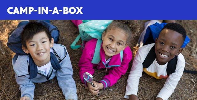 Camp-in-a-Box - kids outside learning
