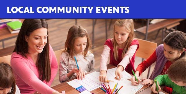 Local Community Events - Instructor and kids doing crafts