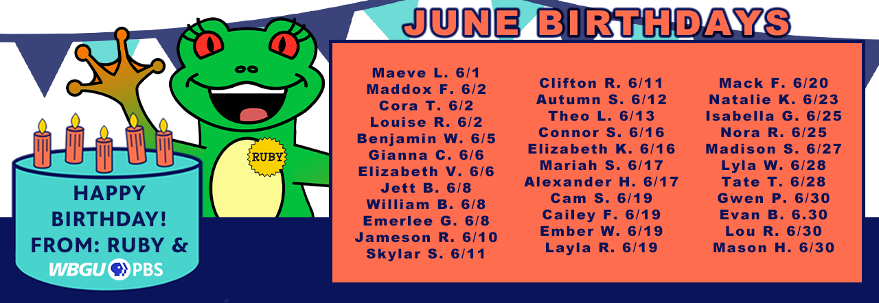 Frog Squad members with June birthdays