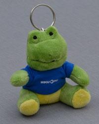 Frog plush toy with key ring