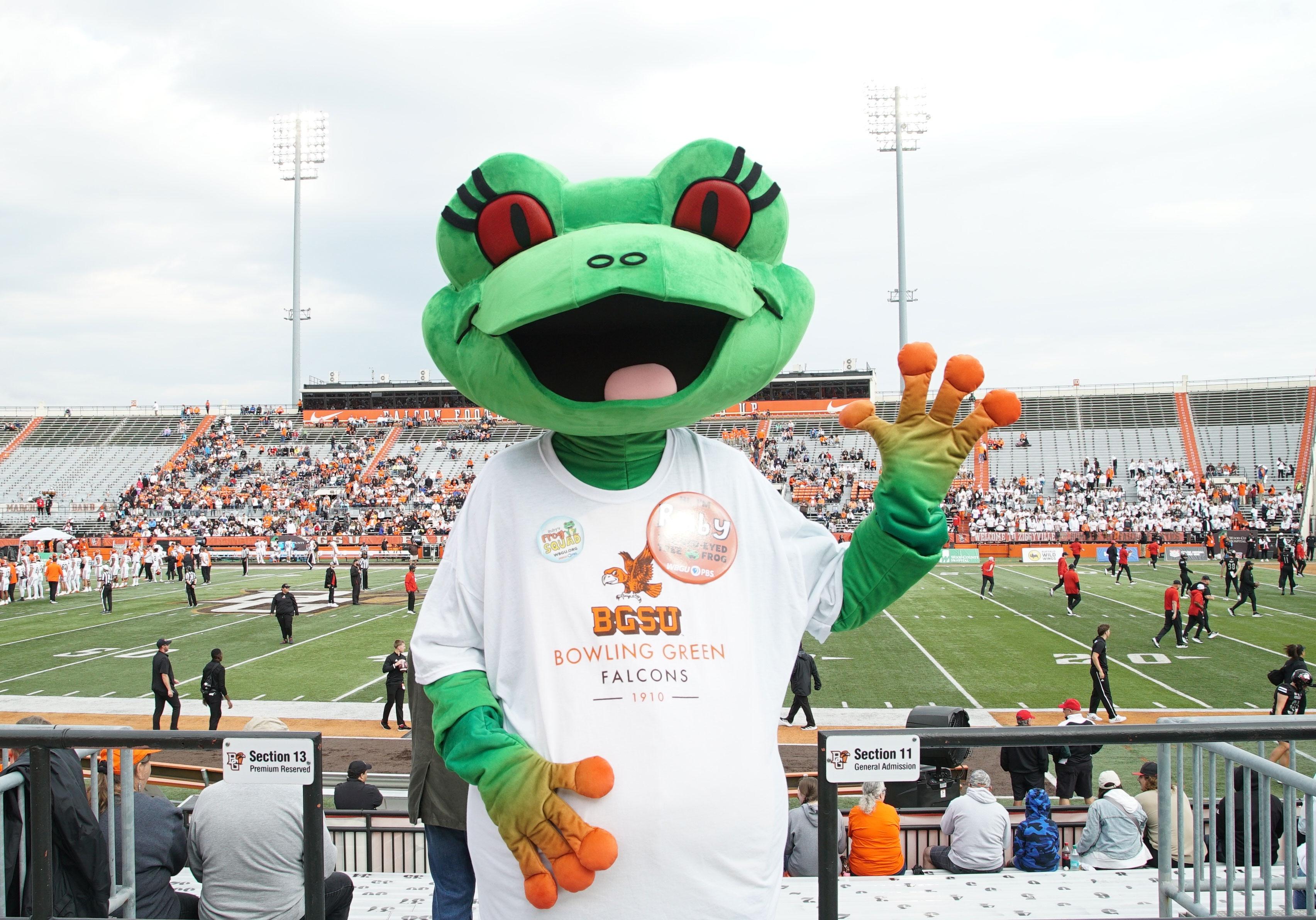 Station mascot Ruby at Doyt L. Perry Stadium