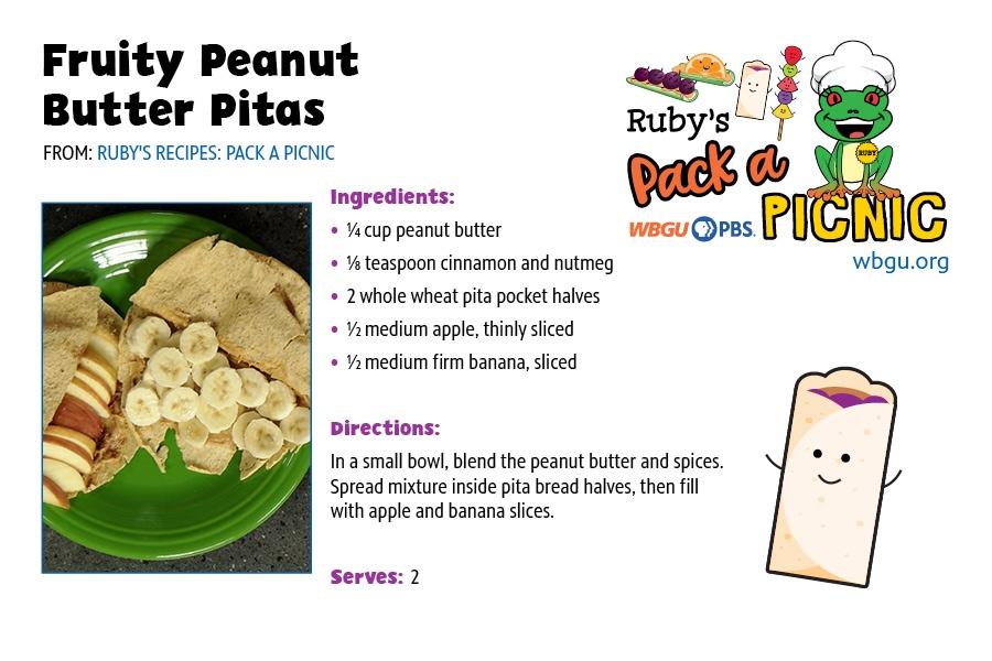 Fruit Peanut Butter Pitas