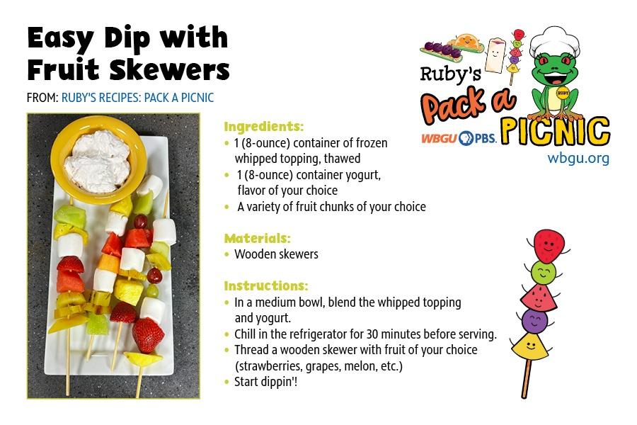 Easy Dip with Fruit Skewers