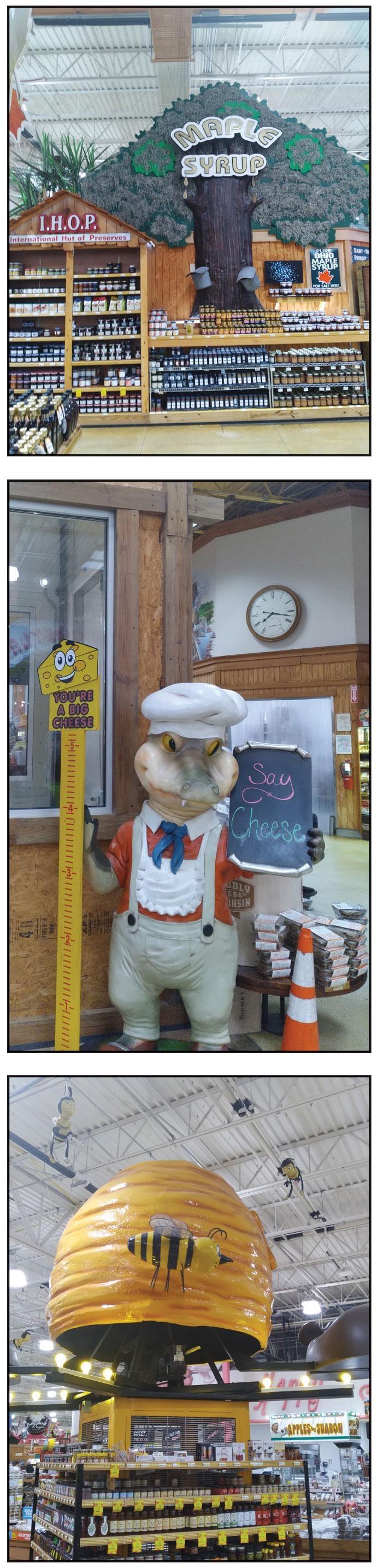 Attractions at Jungle Jim's grocery store