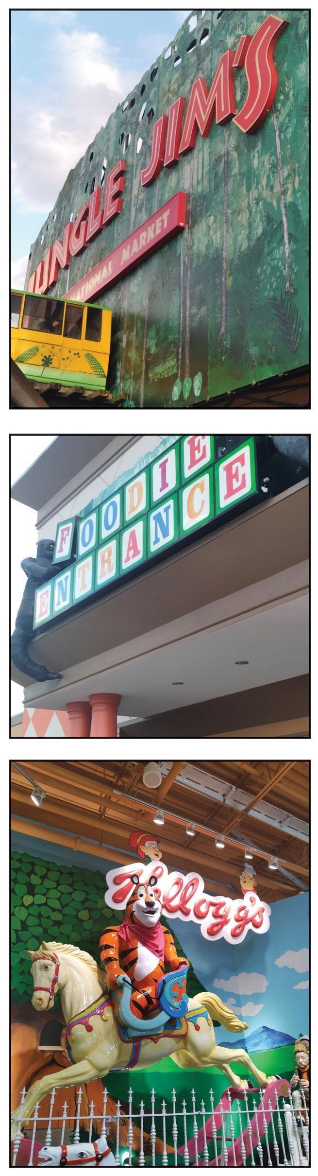 Attractions at Jungle Jim's grocery store
