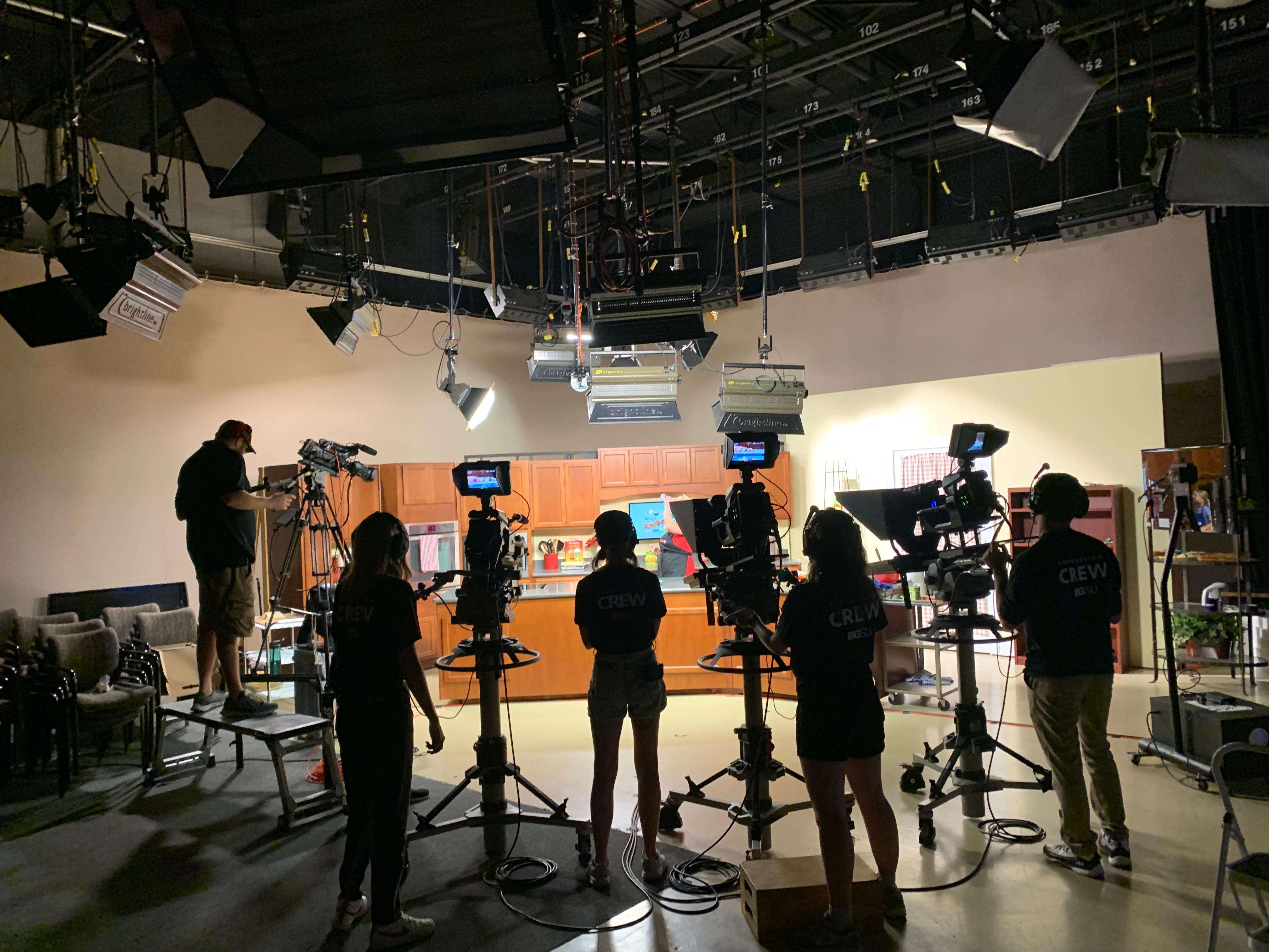 Video crew on Ruby's Recipes set