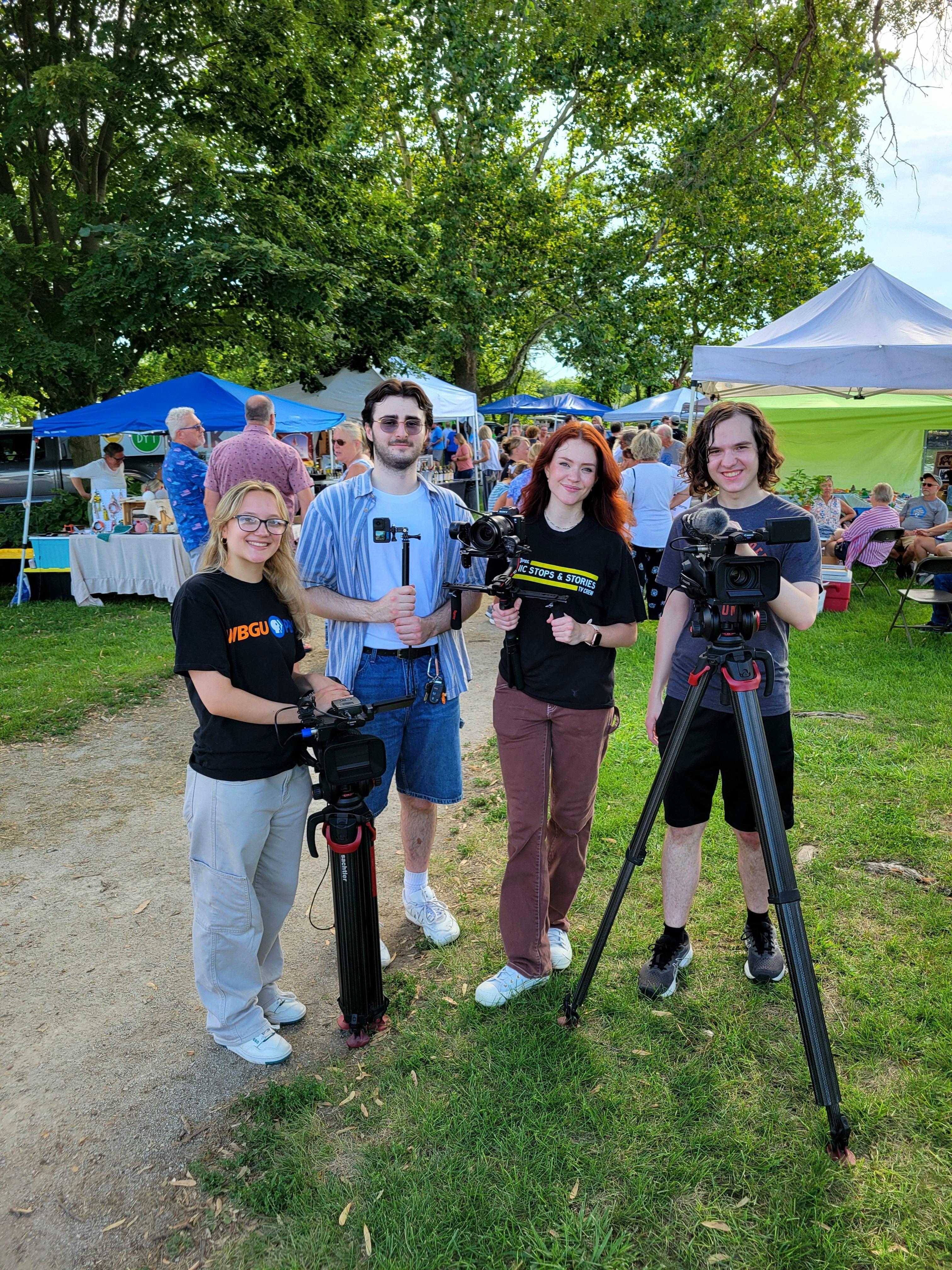 Film crew at Gibsonburg fest