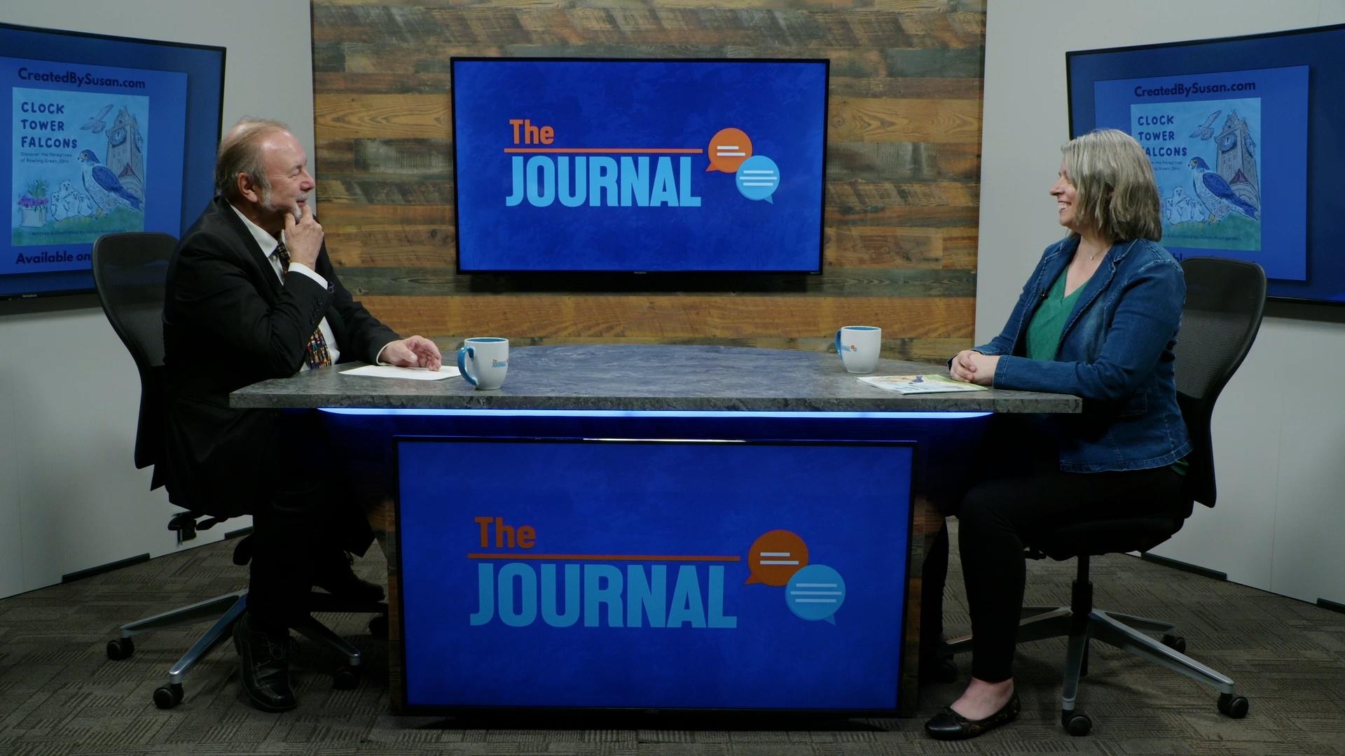 Host Steve Kendall with guest Susan Montgomery