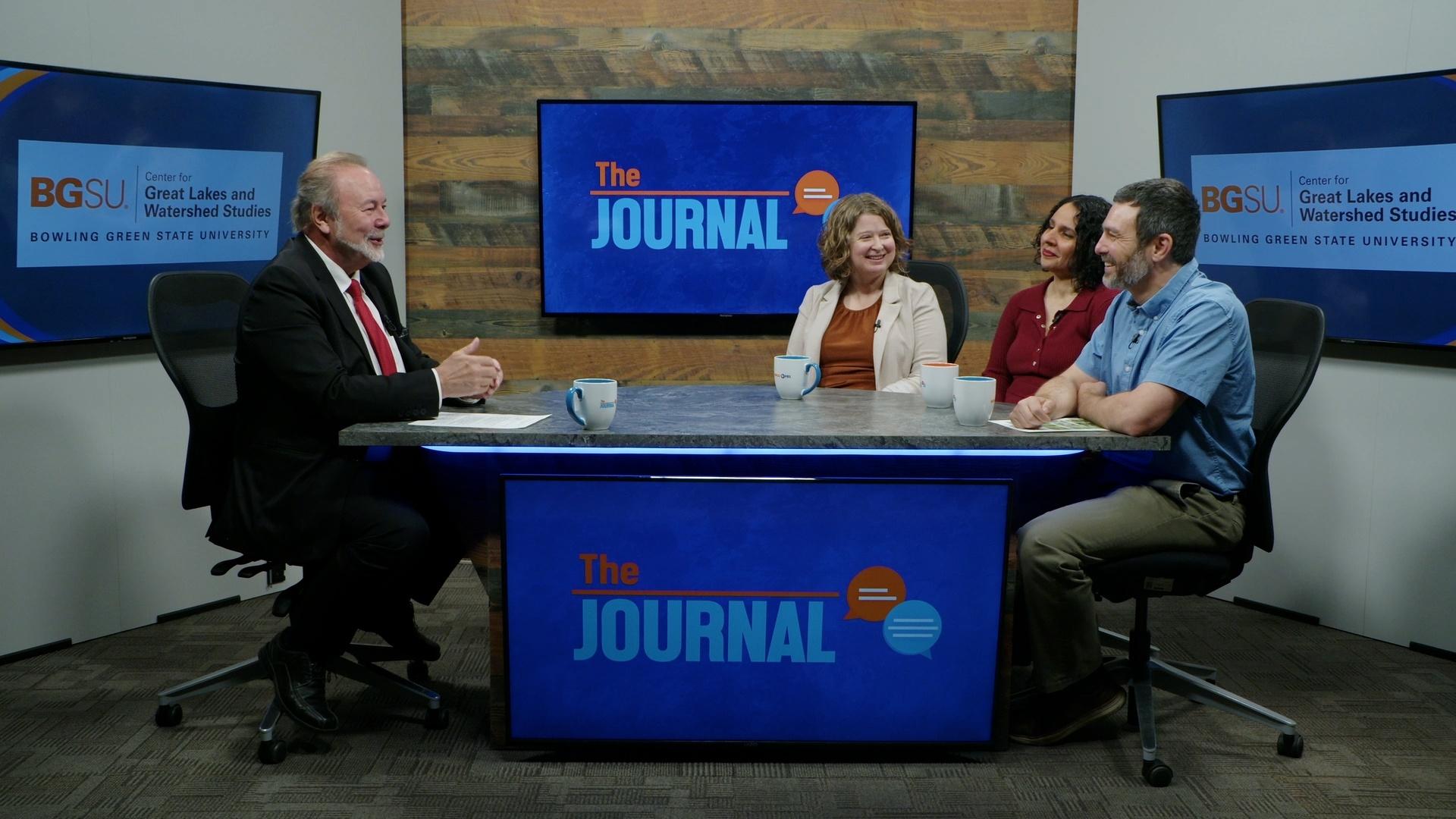 Host Steve Kendall with 3 guests from BGSU Center for Great Lakes and Fresh Water Studies
