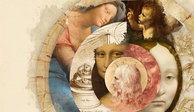 Collage of artwork by Leonard da Vinci