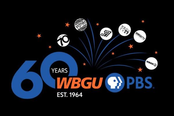 Six different WBGU logos over the course of its existence