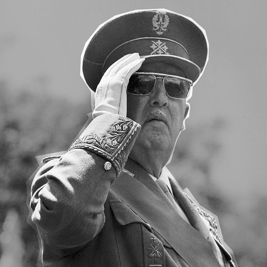 Francisco Franco saluting 