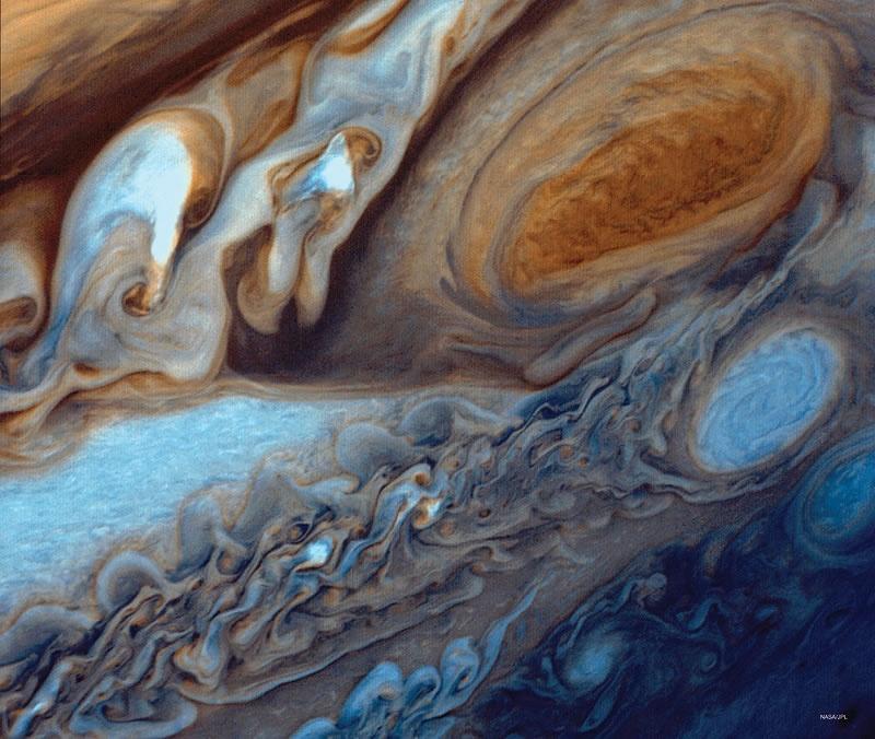 close-up of  Jupiter