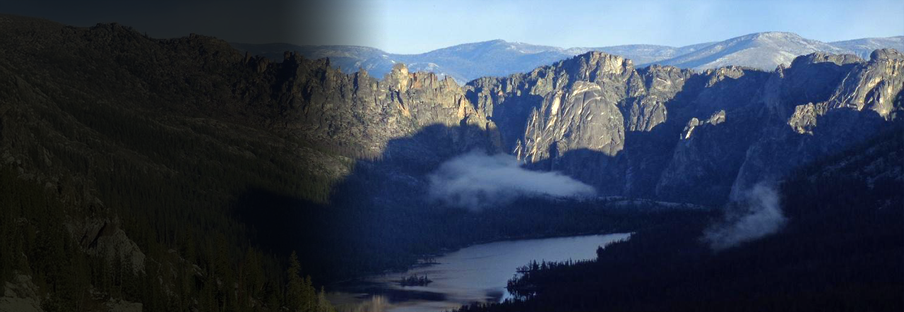 An aerial view of the Frank Church River of No Return Wilderness