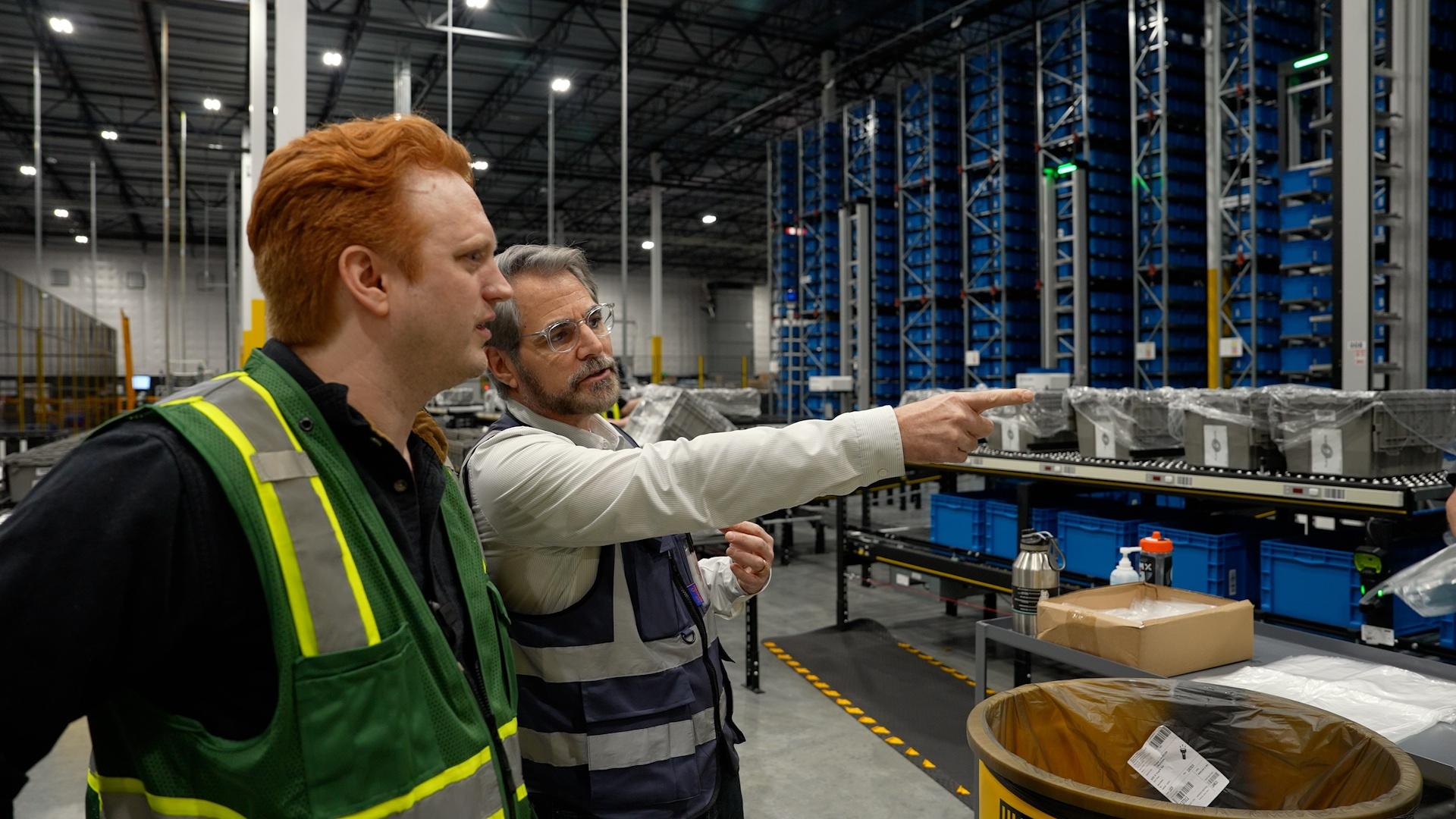 Host Matthew Baltzell talks with Shaun Buchaniec, director senior at St. Luke's Consolidated Service Center (CSC)
