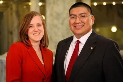 Aaron Kunz and Melissa Davlin, hosts of Idaho Reports