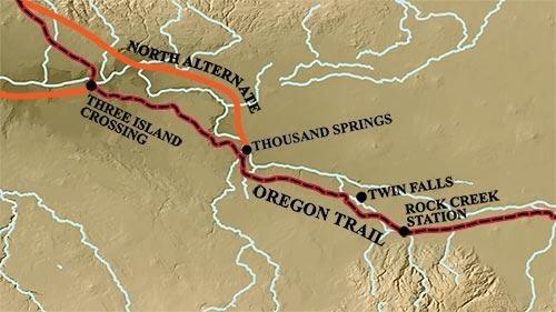 Oregon Trail from Rock Creek Station to Three Island Crossing