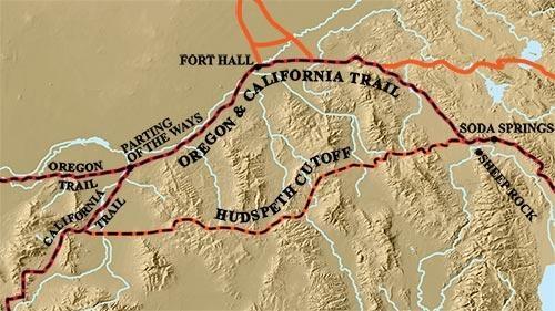 Oregon-California trail with Hudspeth Cutoff