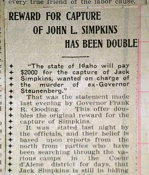 REWARD FOR CAPTURE OF JOHN L. SIMPKINS HAS BEEN DOUBLED