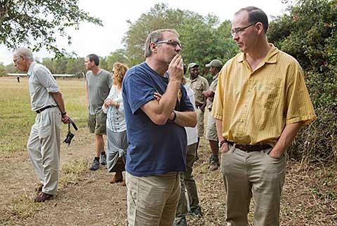 Greg Carr and Steve Burns in Gorongosa National Park