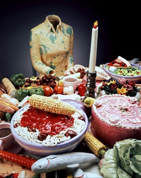 "Bad Manners" close up with spaghetti and corn